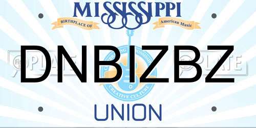 DNBIZBZ Mississippi License Plate