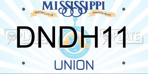 DNDH11 Mississippi License Plate
