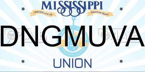 DNGMUVA Mississippi License Plate