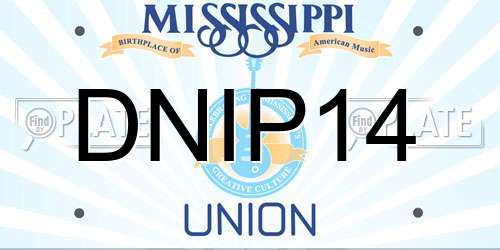 DNIP14 Mississippi License Plate
