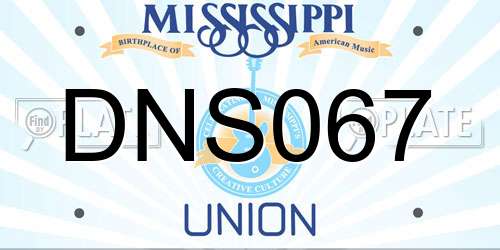 DNS067 Mississippi License Plate
