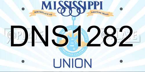 DNS1282 Mississippi License Plate