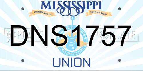 DNS1757 Mississippi License Plate
