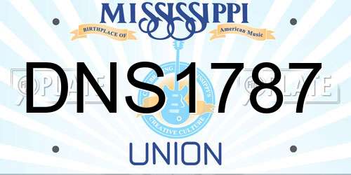 DNS1787 Mississippi License Plate
