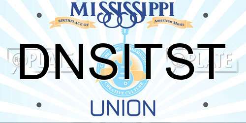 DNSITST Mississippi License Plate