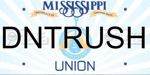 DNTRUSH Mississippi License Plate