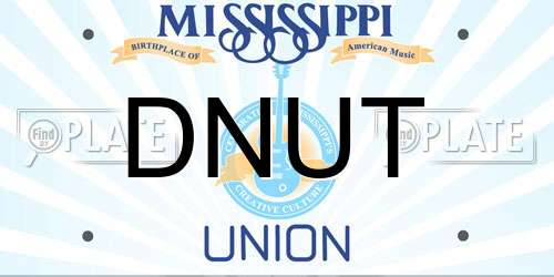 DNUT Mississippi License Plate
