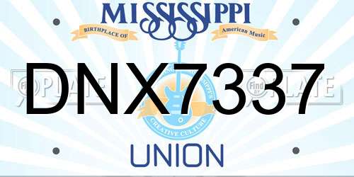DNX7337 Mississippi License Plate