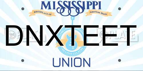 DNXTEET Mississippi License Plate