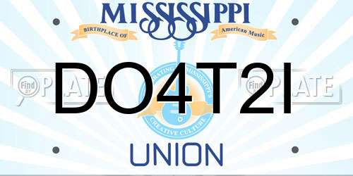 DO4T2I Mississippi License Plate