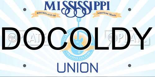DOCOLDY Mississippi License Plate