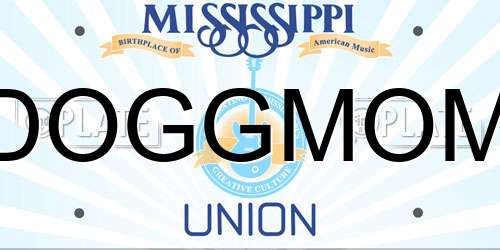 DOGGMOM Mississippi License Plate