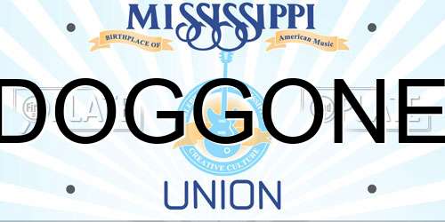 DOGGONE Mississippi License Plate