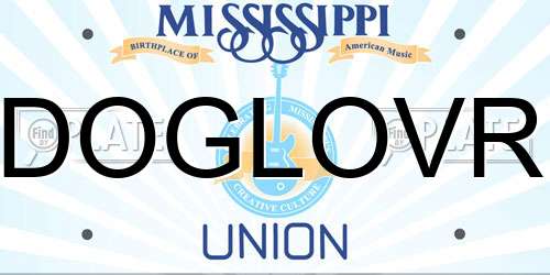 DOGLOVR Mississippi License Plate