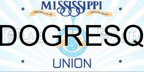 DOGRESQ Mississippi License Plate