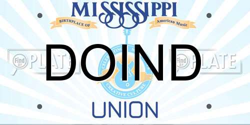 DOIND Mississippi License Plate