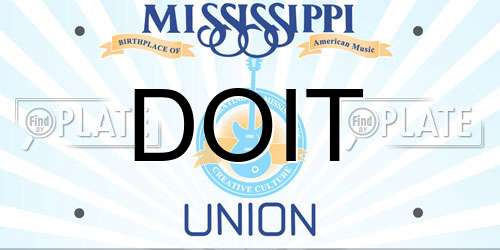 DOIT Mississippi License Plate