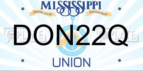 DON22Q Mississippi License Plate