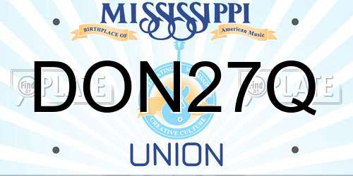 DON27Q Mississippi License Plate