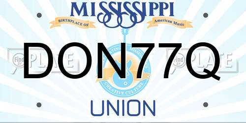 DON77Q Mississippi License Plate