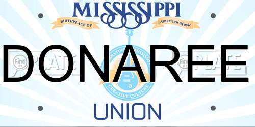 DONAREE Mississippi License Plate