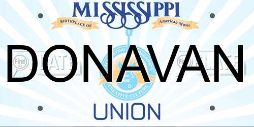 DONAVAN Mississippi License Plate