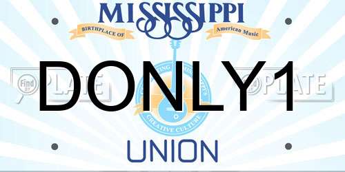 DONLY1 Mississippi License Plate