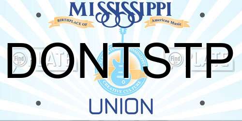 DONTSTP Mississippi License Plate