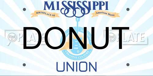 DONUT Mississippi License Plate