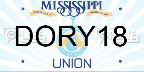 DORY18 Mississippi License Plate