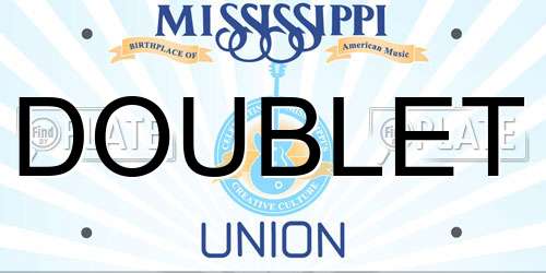 DOUBLET Mississippi License Plate