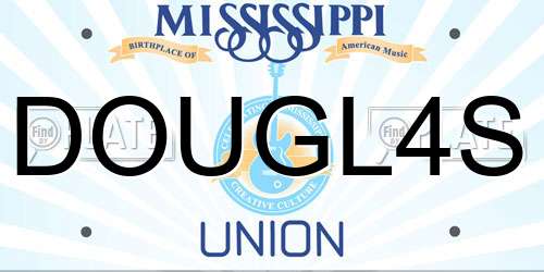 DOUGL4S Mississippi License Plate