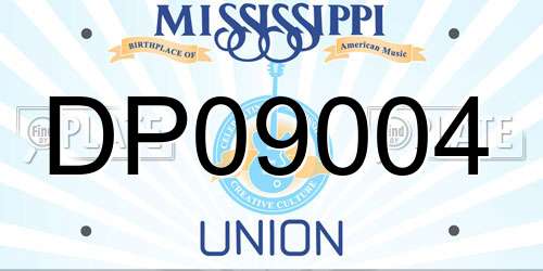 DP09004 Mississippi License Plate