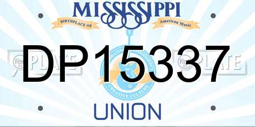 DP15337 Mississippi License Plate