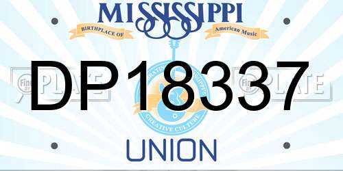 DP18337 Mississippi License Plate