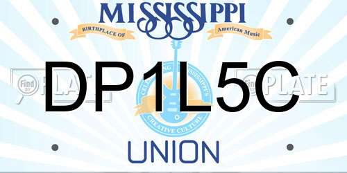 DP1L5C Mississippi License Plate