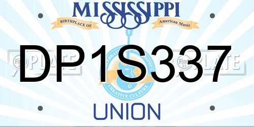 DP1S337 Mississippi License Plate