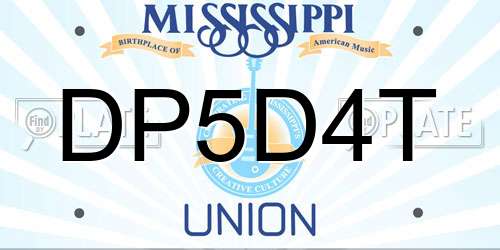 DP5D4T Mississippi License Plate