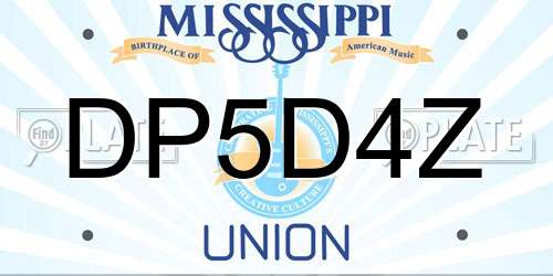 DP5D4Z Mississippi License Plate