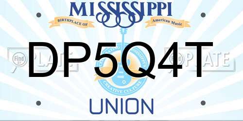 DP5Q4T Mississippi License Plate
