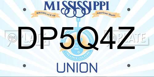 DP5Q4Z Mississippi License Plate