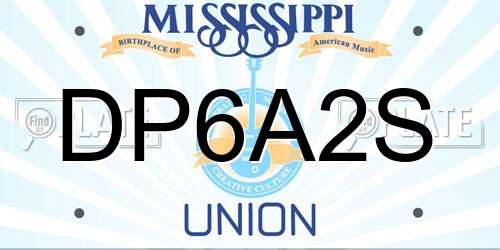 DP6A2S Mississippi License Plate