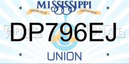 DP796EJ Mississippi License Plate