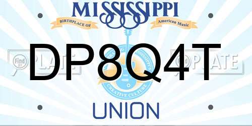 DP8Q4T Mississippi License Plate