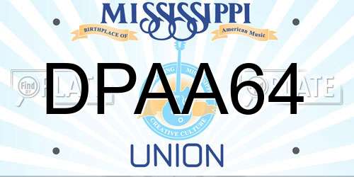 DPAA64 Mississippi License Plate