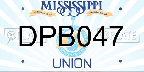 DPB047 Mississippi License Plate