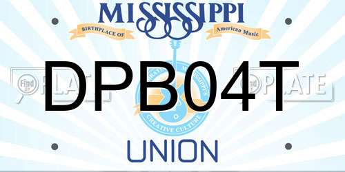 DPB04T Mississippi License Plate