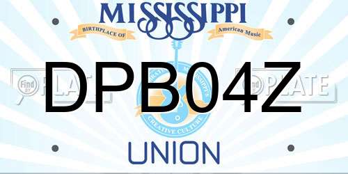 DPB04Z Mississippi License Plate
