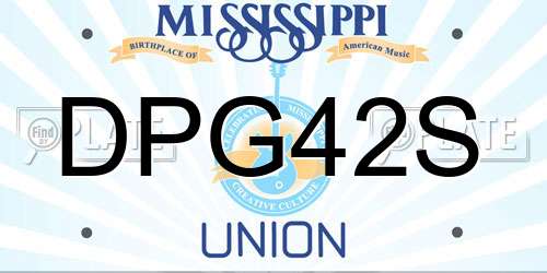 DPG42S Mississippi License Plate