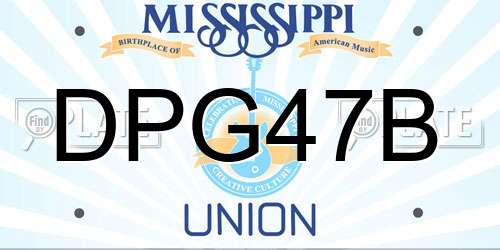 DPG47B Mississippi License Plate